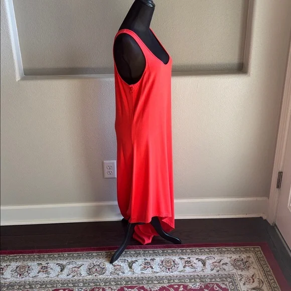 Michael Kors Size 10 Orange Asymmetrical Dress - Picture 3 of 6